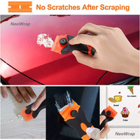 Versatile Razor Blade Scraper and Squeegee for Car Glass, Ceramic Hobs, and Sticker Removal