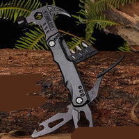 Versatile Outdoor Stainless Steel Folding Pliers with Hammer Tool