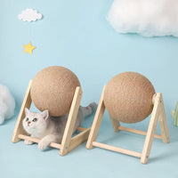 Interactive Cat Scratching Ball Toy - Sisal Rope Grinding Board for Happy Paws & Scratch-Free Furniture