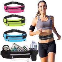 Comfortable Sport Running Waist Bag for Men & Women - Stylish Fanny Pack with Safety Tape for Gym, Cycling & Phone Storage