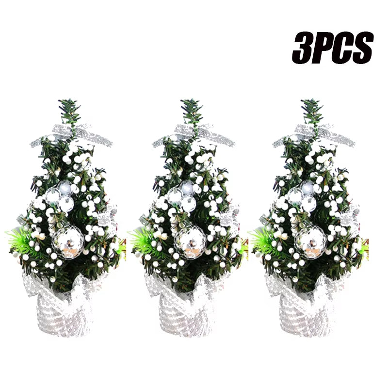 Adorable 3PCS Mini Christmas Tree Set - Perfect Desktop Decorations & Kids' Gifts for a Festive Window Display