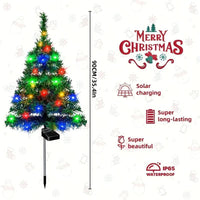 4-Pack Solar Christmas Tree Lights – Waterproof Outdoor Decorations for Gardens, Pathways, and Courtyards