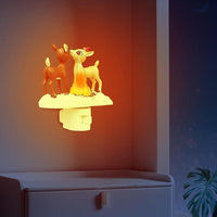 2025 Cute Christmas Reindeer Night Light - Festive LED Campfire Lamp for Bedroom, Living Room & Kids Room Decor, Perfect Holiday Gift