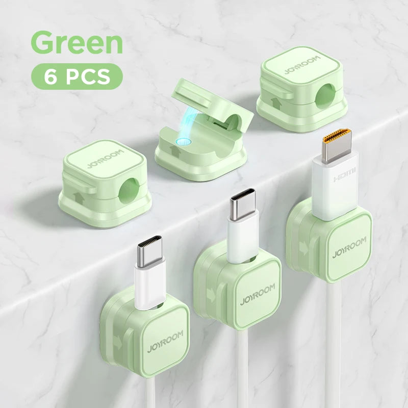 Adjustable Magnetic Cable Clips - Under Desk Wire Management Organizer