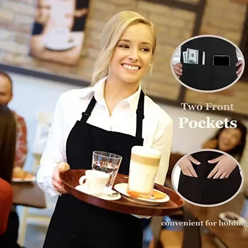 Versatile Adjustable Unisex Cooking Apron with Pockets - Ideal for Chefs, Waiters, Barbecue Lovers, and Hairdressers