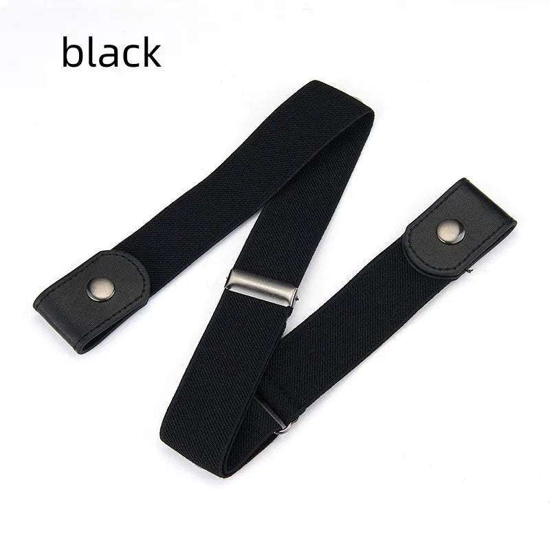 Buckle-Free Adjustable Stretch Elastic Waist Band for Men & Women - Invisible and Comfortable Belt for Jeans and Dresses