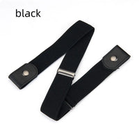 Buckle-Free Adjustable Stretch Elastic Waist Band for Men & Women - Invisible and Comfortable Belt for Jeans and Dresses