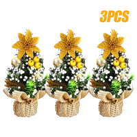 Adorable 3PCS Mini Christmas Tree Set - Perfect Desktop Decorations & Kids' Gifts for a Festive Window Display