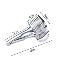 Ultimate Stainless Steel Onion Holder & Vegetable Slicer - Safe & Handy Kitchen Gadget for Effortless Cutting