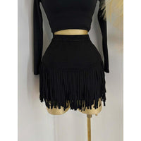 Boho-Chic Cowgirl Fringe Suede Skirt - Elevate Your Western Style!