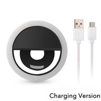 Portable Rechargeable Ring LED Fill Light for Selfies and Live Broadcasts