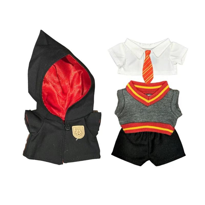 Enchanting Handmade Labubu Doll Wizardschool Uniform Set - Macaron Outfits for 17cm Dolls, Perfect Gift for Labubu & Harry Potter Fans!