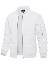Lightweight Men's Bomber Jacket - Stylish Casual Zip Coat with Pockets for Spring & Autumn