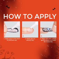 Spook-tacular KISS Allhallows Eve Press-On Glue Nails for Halloween Glam!