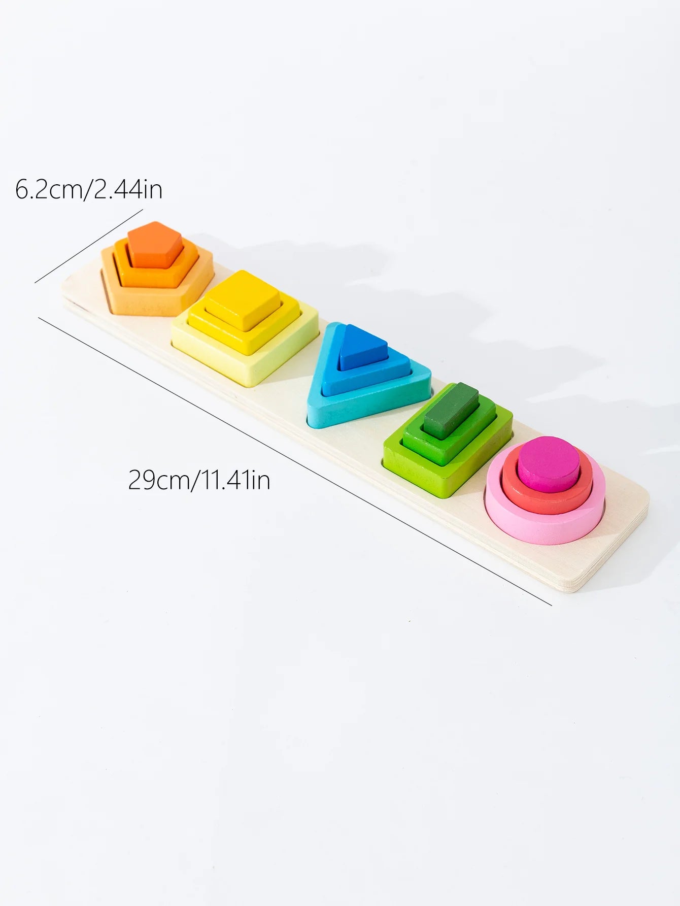 5-Pack Geometric Shape Sorting & Stacking Toys – Learn Colors & Shapes!