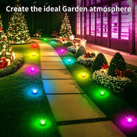 Color Changing RGB Outdoor Ground Lights - Smart Remote & App Control, IP67 Waterproof Pathway Lighting for Garden, Lawn & Holiday Parties