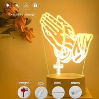 Illuminate Your Space with a Stunning 3D Cross Design Night Light – USB Powered Decorative Lamp for Home, Bedroom, Living Room, and Office!
