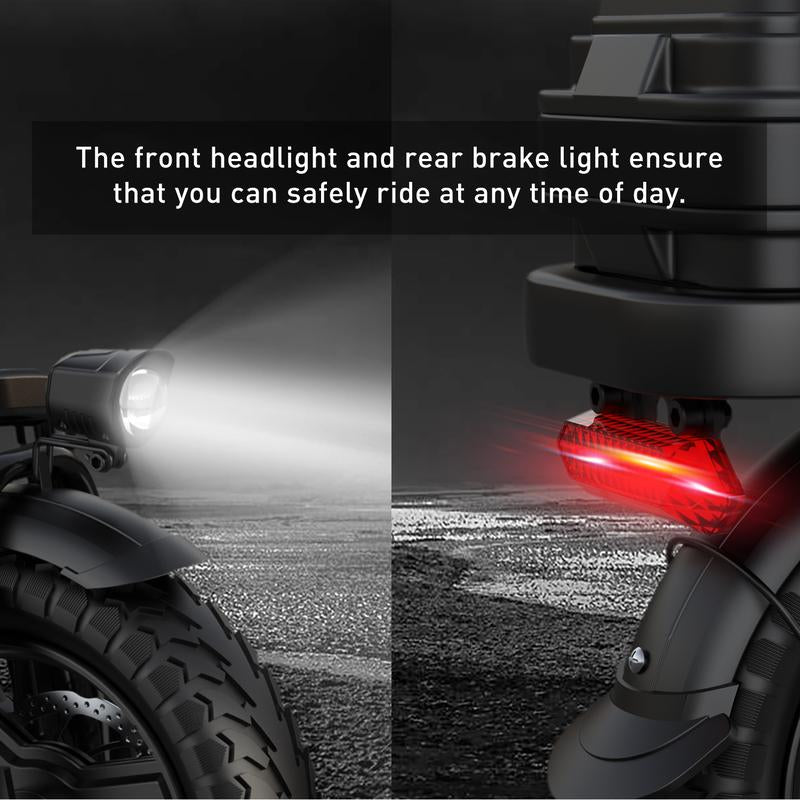 High-Performance Adult Electric Scooter - 20 MPH, 45 Miles Range, Foldable, Dual Brake & Suspension, Stylish Design, Perfect Christmas Gift!