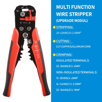 Versatile Automatic Wire Stripper & Crimper Tool - Adjustable Multifunctional Pliers for All Your Cable Cutting Needs