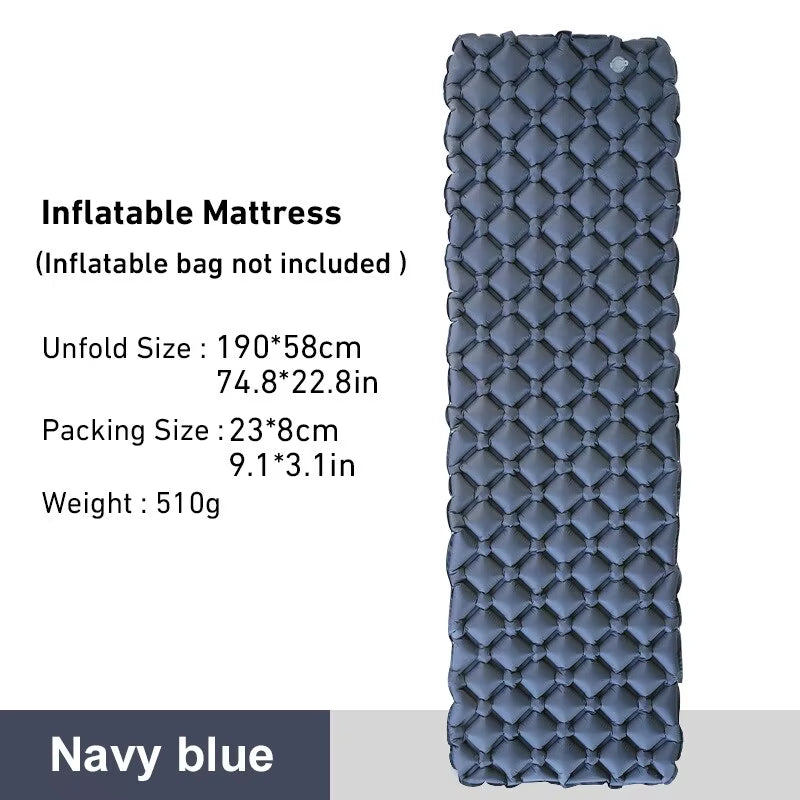 Ultralight Portable Camping Sleeping Pad - Inflatable Air Mattress for Outdoor Travel and Hiking