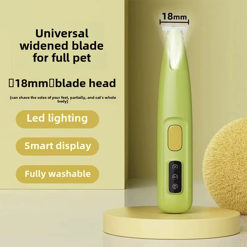 Ultimate Waterproof Dog Paw Trimmer with LED Light - Professional Pet Clippers with 18mm Wide Blade & Smart Display for Easy Grooming!