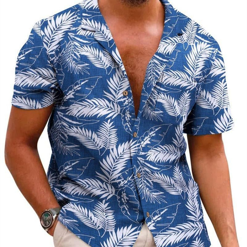 Men’s Summer Printed Short-Sleeved Shirt – Lightweight, Stylish & Breathable Casual Wear