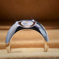 Stunning 1 Carat Moissanite Engagement Ring in 925 Sterling Silver - Certified Sparkling Solitaire Wedding Ring for Women
