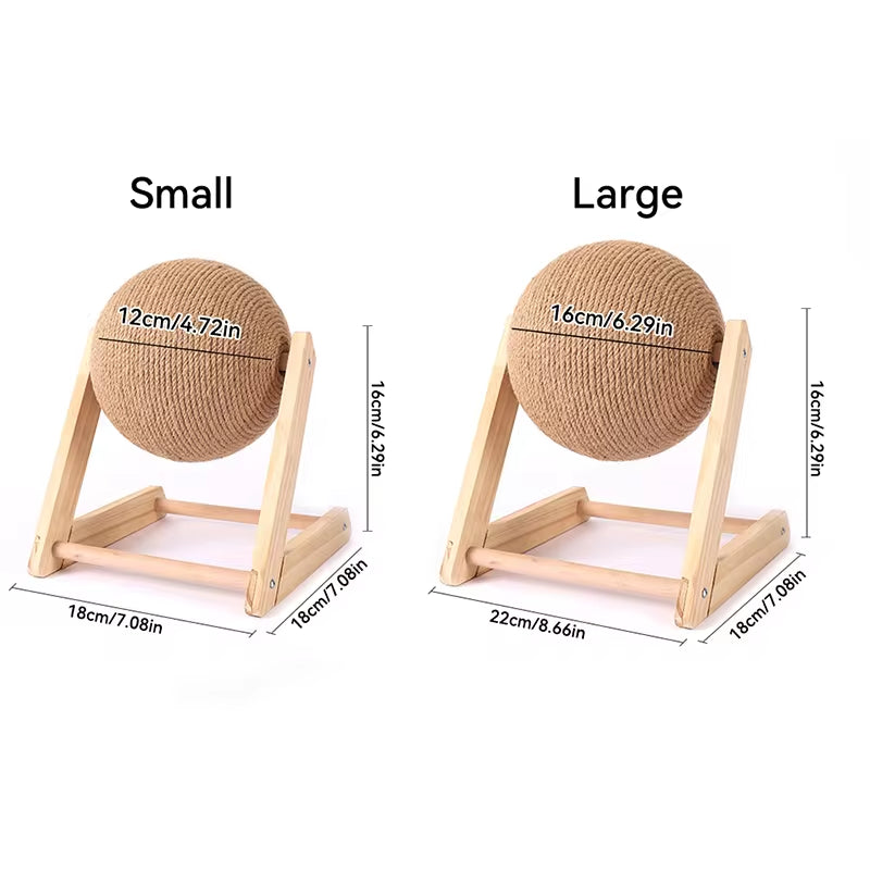 Interactive Cat Scratching Ball Toy - Sisal Rope Grinding Board for Happy Paws & Scratch-Free Furniture