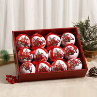 Elegant Christmas Tree Ornament Balls - Exquisite Printed Designs for a Festive Touch