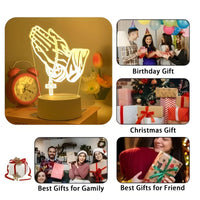 Illuminate Your Space with a Stunning 3D Cross Design Night Light – USB Powered Decorative Lamp for Home, Bedroom, Living Room, and Office!