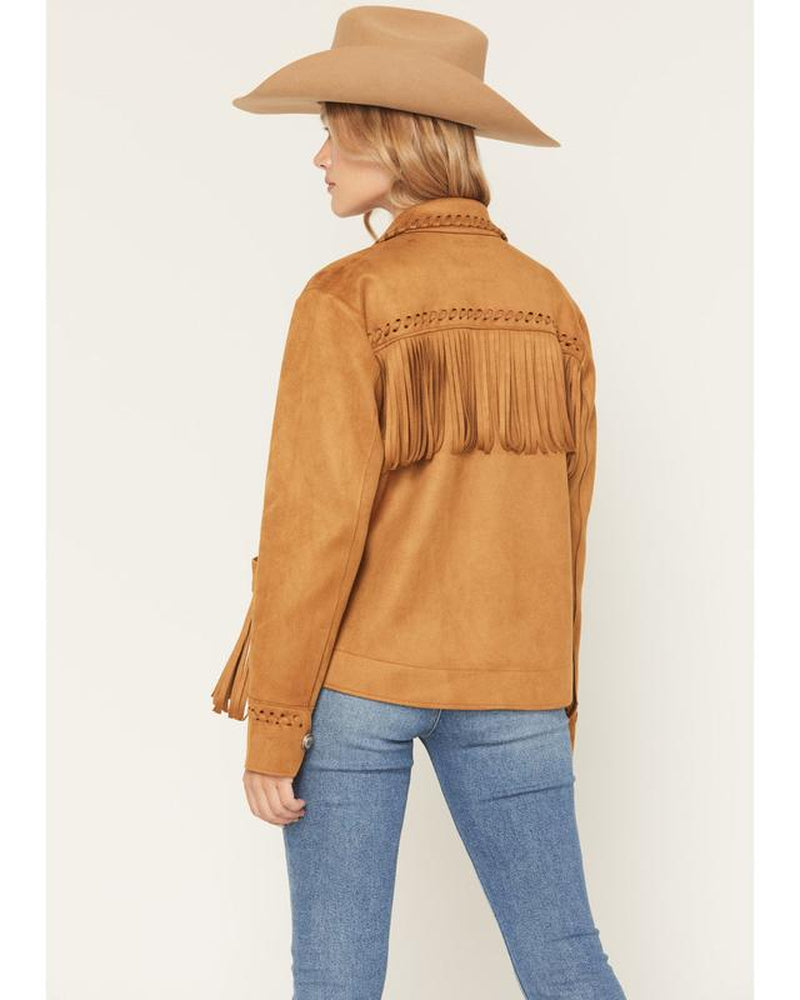 Chic Norton Faux Suede Fringe Jacket for Effortless Style