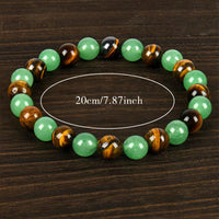 Money Attraction Bracelet – Green Aventurine & Tiger Eye Crystals