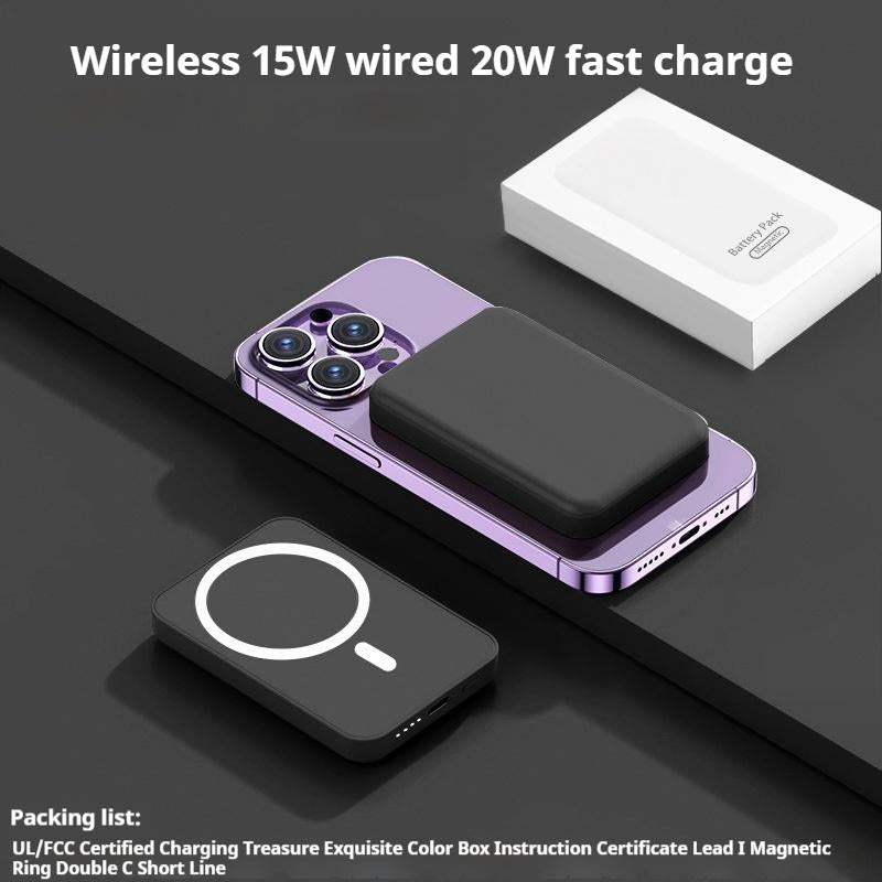 Ultra-Thin 10000mAh Magnetic Power Bank for iPhone 12-17 - Fast Charging PD 20W Wireless Portable Charger