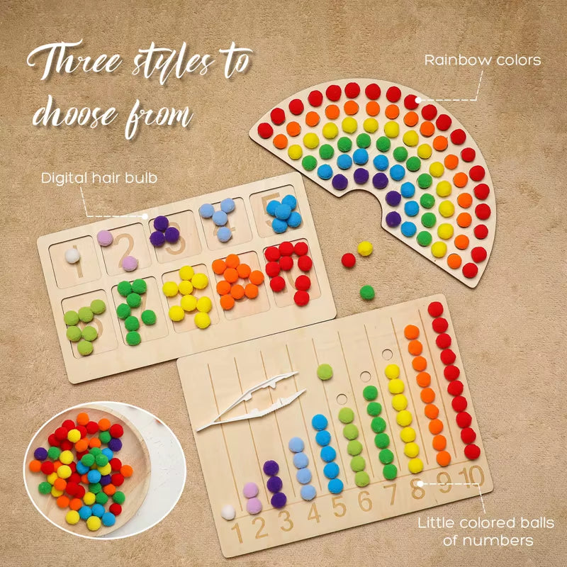 Rainbow Bead Match & Count Game