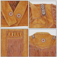 Handmade Suede Leather Fringe Western Jacket: Vintage Cowboy Style