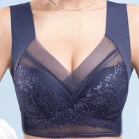Ultimate Comfort: L-6L Large Push-Up Wireless Lace Bralette - Summer-Ready Ice Silk Plus Size Lingerie
